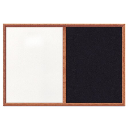 United Visual Products Enclosed Corkboard, 1 Door, 60"x36", 4" Fra UV3424-BLACK-CORK